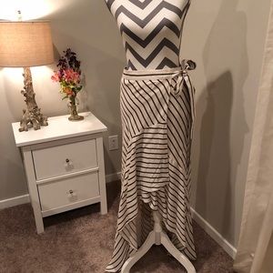 White House Black Market high-low wrap skirt NWT